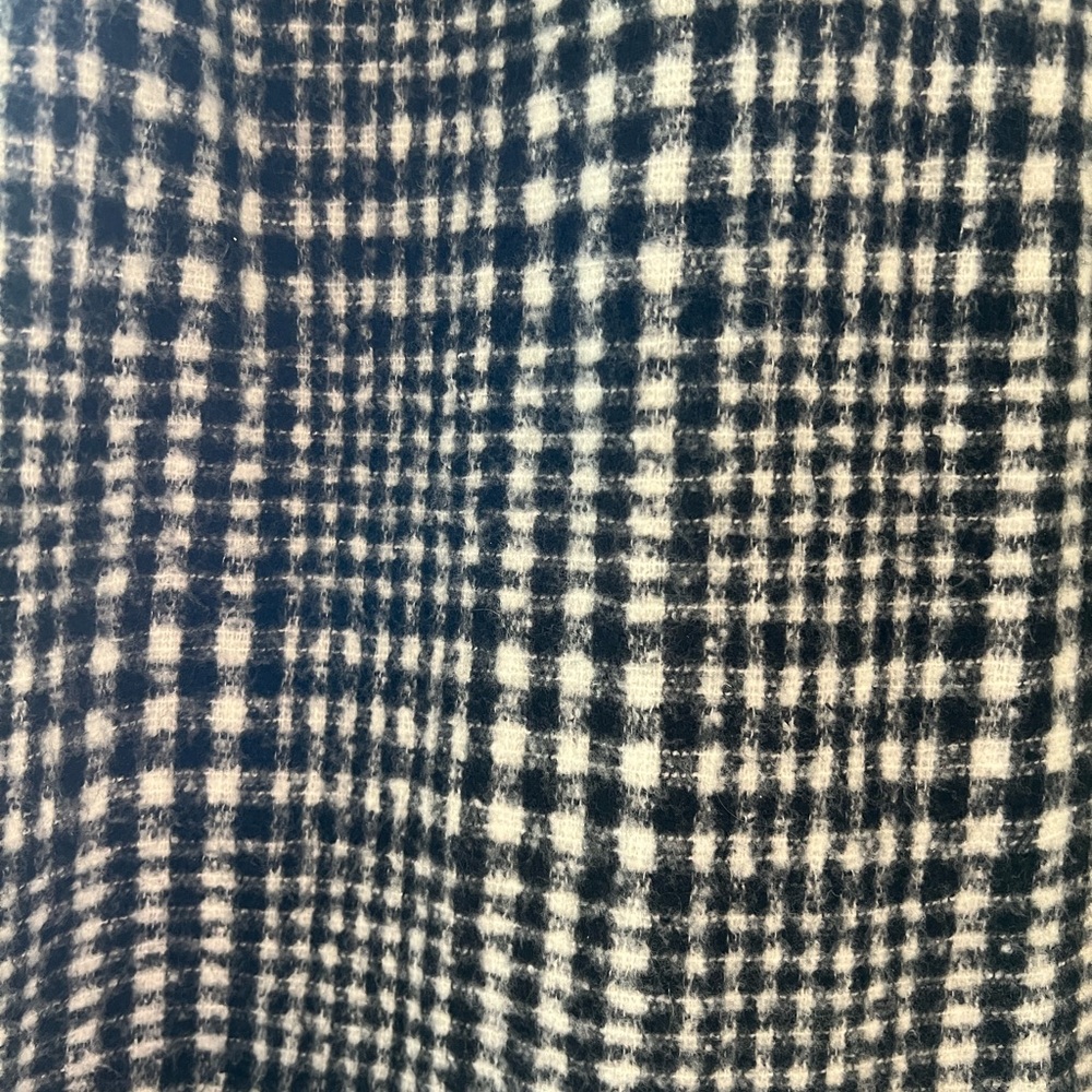 Black and White Plaid Fabric